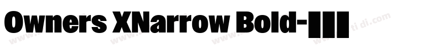 Owners XNarrow Bold字体转换